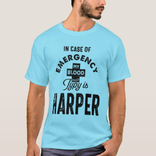 Harper Personlig Namn Birthday Gift T Shirt