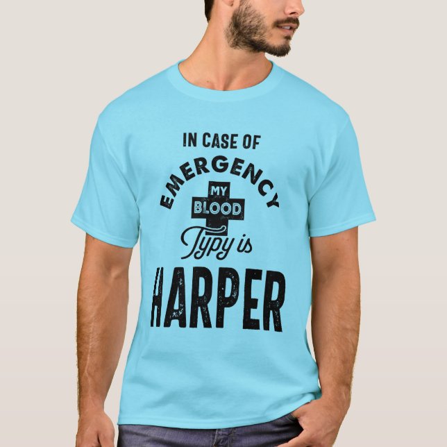 Harper Personlig Namn Birthday Gift T Shirt (Framsida)