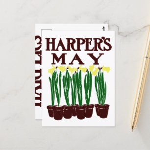 Harpers 1899 Edward Penfield Daffodils Vykort