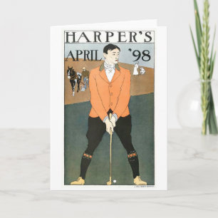 Harpers 98 Golf notecard Kort