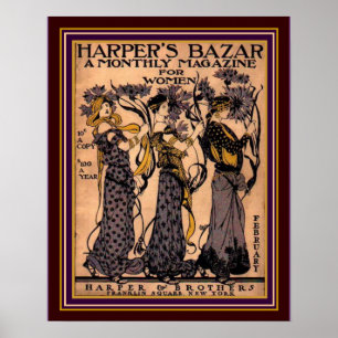 Harpers Bazar Art Deco Cover 16 x 20 Poster