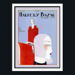 Harper's Bazar Art Deco Cover Poster 12 x 16<br><div class="desc">Nice,  Art Deco,  temat "Haper Bazar" oktober 1929. Poster åtgärder 12 x 16</div>