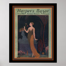 Harpers Bazar- Barbier 1914 Deco Cover 16 x 20