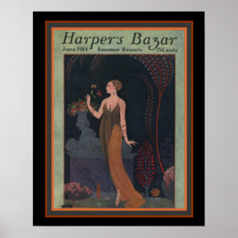 Harpers Bazar- Barbier 1914 Deco Cover 16 x 20 Poster