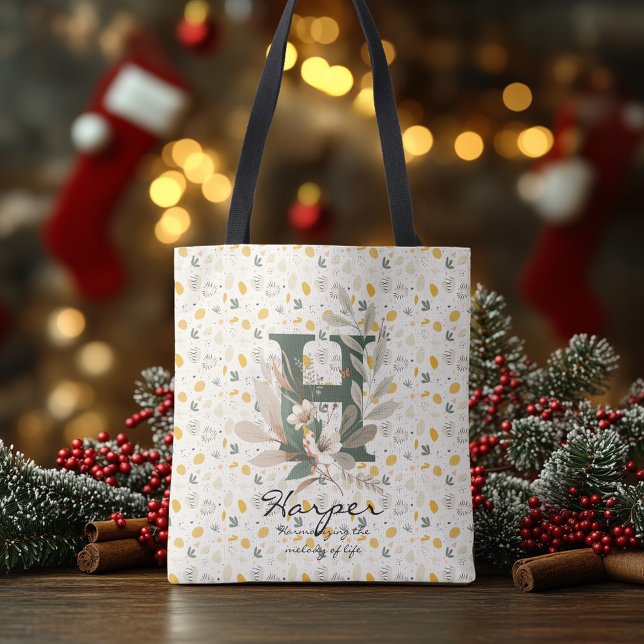 Harpers Blommigt Harmony - Boho Chic Monogram Axelväska (Skapare uppladdad)