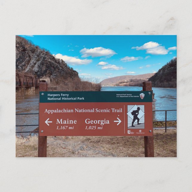 Harpers Ferry Appalachian Trail Postcard Vykort (Framsida)