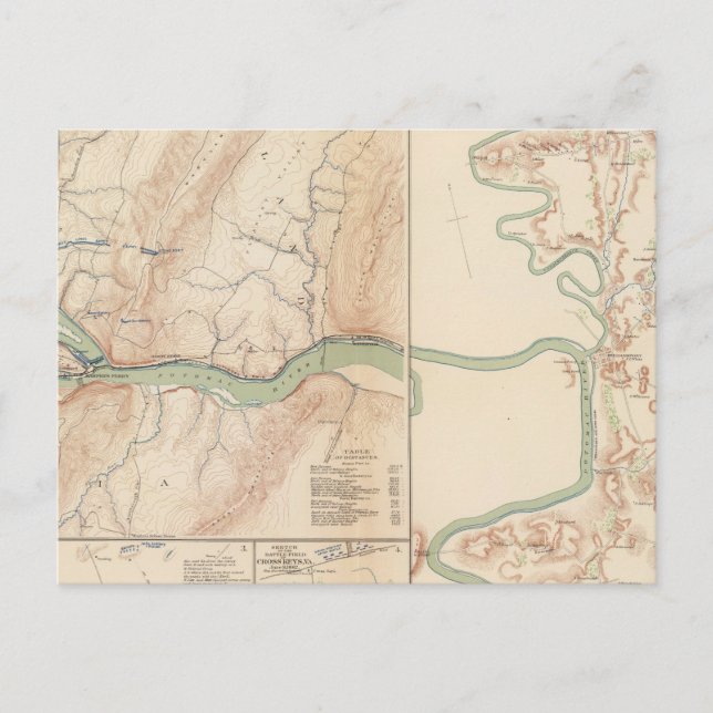 Harpers Ferry, Hagerstown, Funkstown Vykort (Framsida)