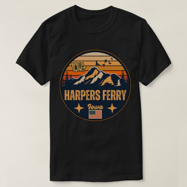 Harpers Ferry, Iowa Ia Ia, Förenade Stater T Shirt (Design framsida)