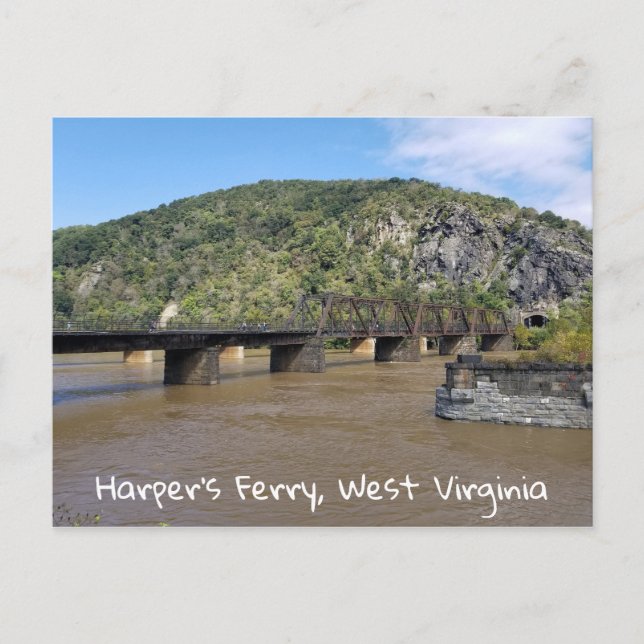 Harper's Ferry, Väster Virginia Postcard Vykort (Framsida)