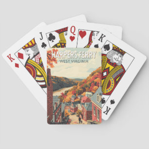 Harpers Ferry Väster Virginia Travel Art Vintage Casinokort