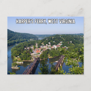 Harpers Ferry Väster Virginia Travel Postcard Vykort