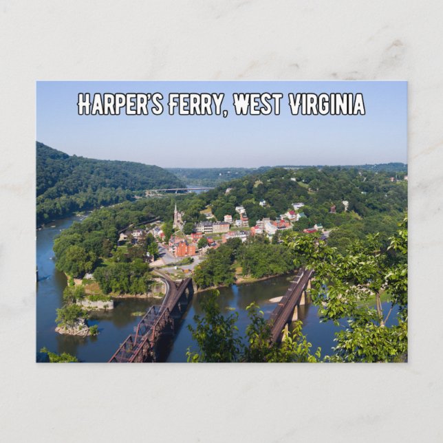 Harpers Ferry Väster Virginia Travel Postcard Vykort (Framsida)