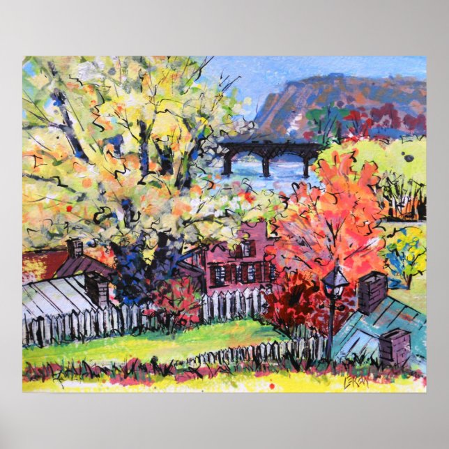 Harper's Ferry West Virginia / Konstnär Larry Lere Poster (Framsidan)