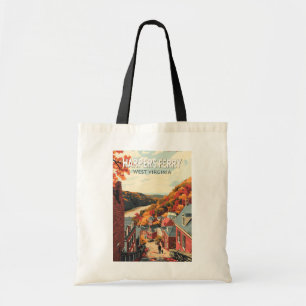Harpers Ferry West Virginia Resa Konst Vintage Tygkasse