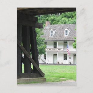 Harpers Ferry WV Bookstore & Railroad Postcard Vykort