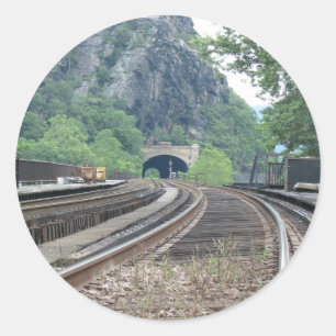 Harpers Ferry WV Railroad Tracks Stickers Runt Klistermärke