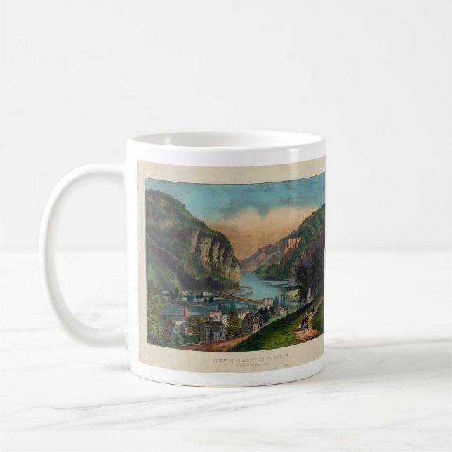 Harpersfärja Jefferson County West Virginia 1859 Kaffemugg (Vänster)