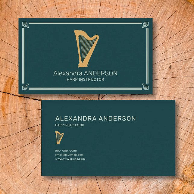 Harpinstruktör Visitkort (Harp Instructor Business Card)