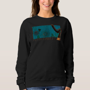 Harpist Musical Harp String Instrument Women Manar T Shirt