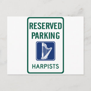 Harpists Parking Vykort