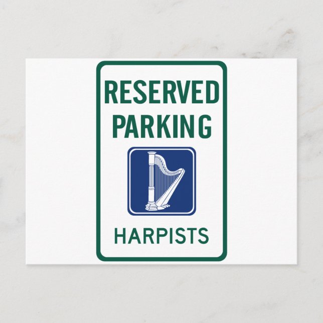 Harpists Parking Vykort (Framsida)
