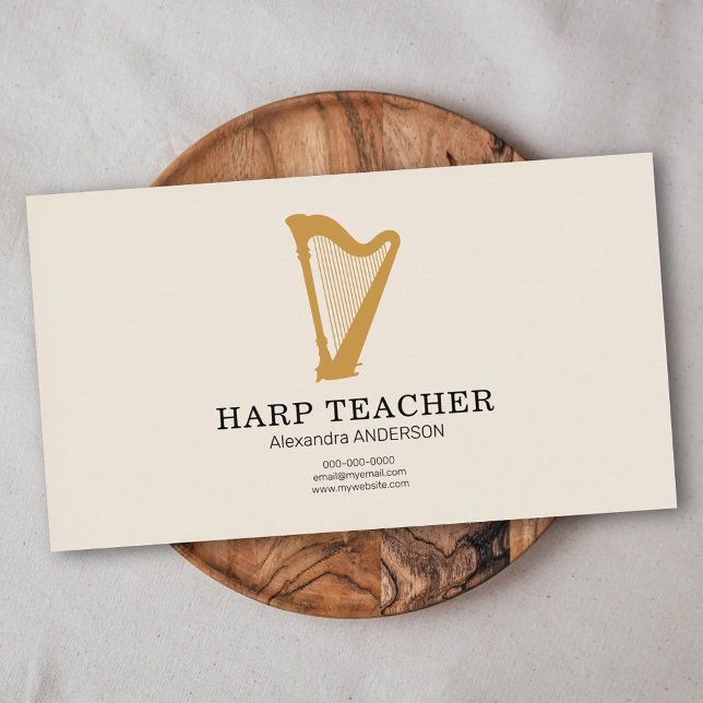 Harplärare Visitkort (Harp Teacher Business Card)