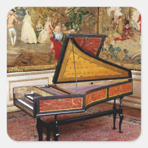 Harpsichord, 1634 fyrkantigt klistermärke