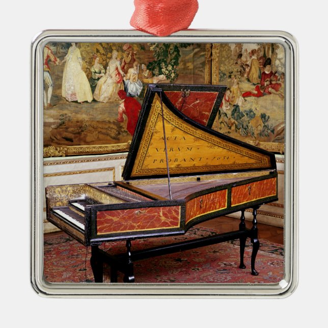 Harpsichord 1634 julgransprydnad metall (Framsidan)