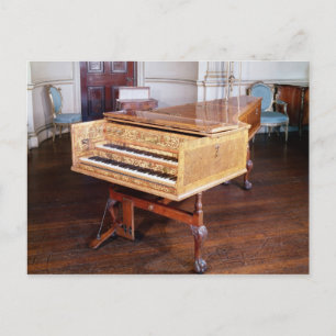 Harpsichord, av Jacob Kirckman, Engelska, 1766 Vykort