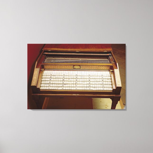 Harpsichord, av Johann Jakob Konnicke, 1796 Canvastryck (Framsida)
