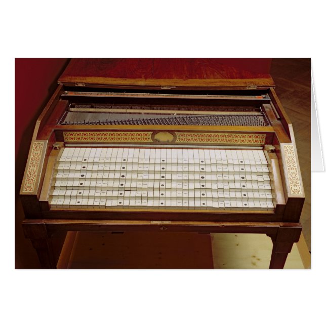 Harpsichord, av Johann Jakob Konnicke, 1796 Hälsningskort (Framsidan Horizontal)
