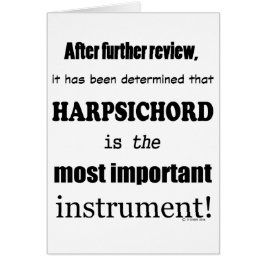 Harpsichord, det viktigaste instrumentet hälsningskort