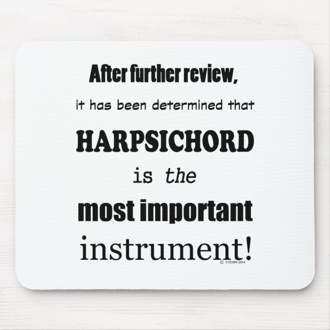 Harpsichord, det viktigaste instrumentet musmatta (Framsidan)