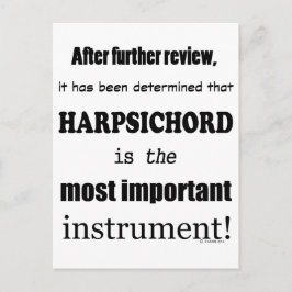 Harpsichord, det viktigaste instrumentet vykort