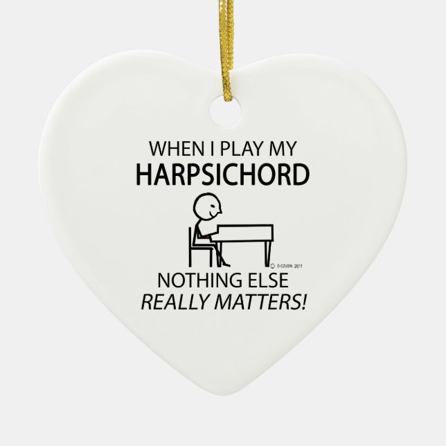 Harpsichord Ingenting annat Julgransprydnad Keramik (Framsidan)