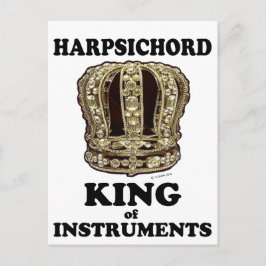 Harpsichord Kung of Instruments Vykort