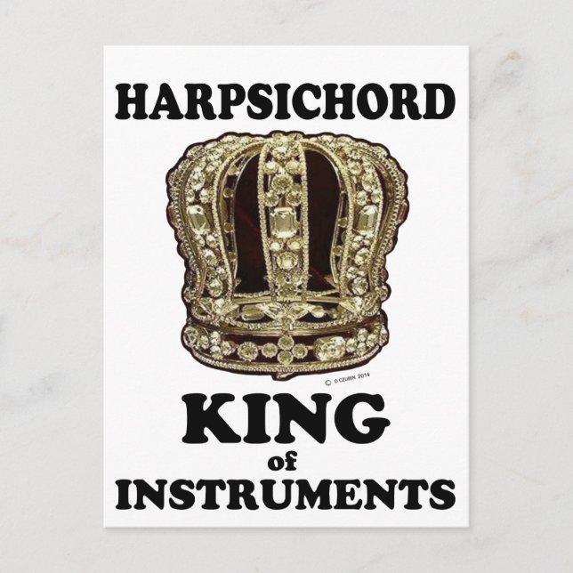 Harpsichord Kung of Instruments Vykort (Framsida)