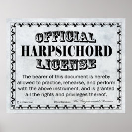 Harpsichord Licence Poster