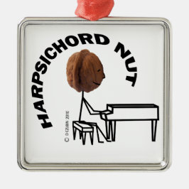 Harpsichord Nöt Julgransprydnad Metall