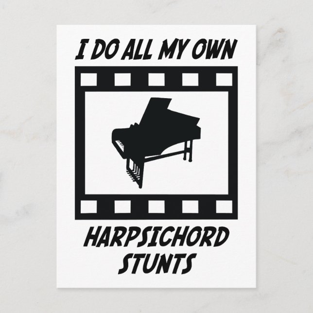 Harpsichord Stunts Vykort (Framsida)