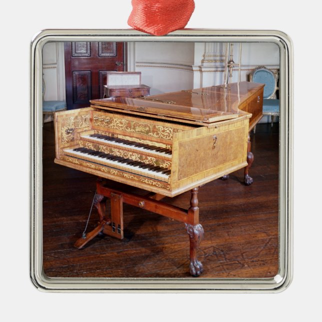 Harpsichord vid Jacob Kirckman, engelska, 1766 Julgransprydnad Metall (Framsidan)