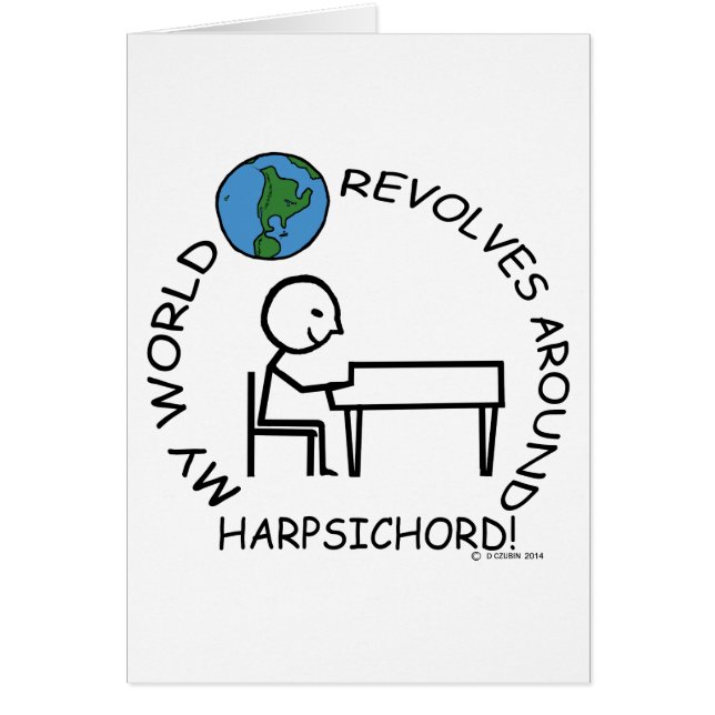 Harpsichord - World Revolves runt Hälsningskort (Framsidan)