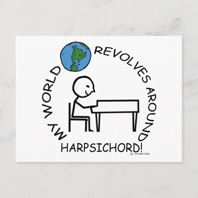 Harpsichord - World Revolves runt Vykort (Framsida)