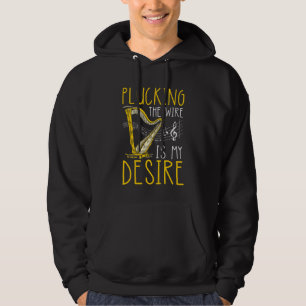 Harpspelare för harpflicka harpist orkester Musici Hoodie