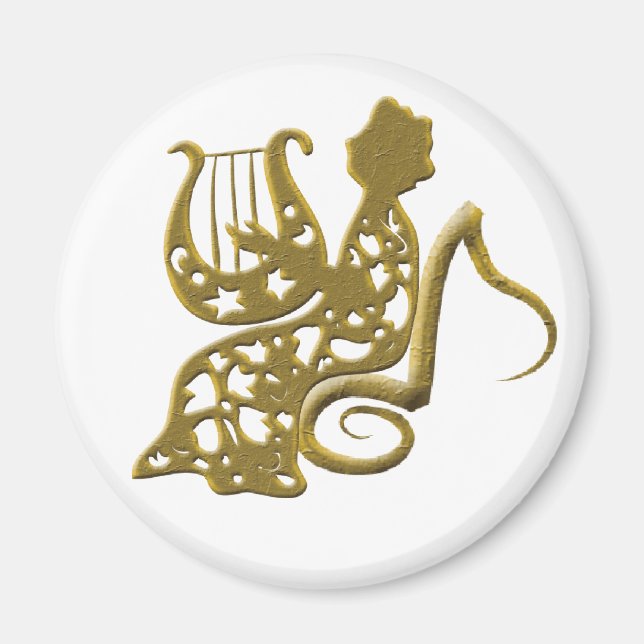 Harpspelare Magnet (Framsidan)