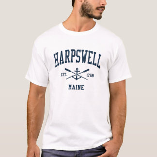 Harpswell ME Vintage Navy Crossed Oars & Anchor T Shirt
