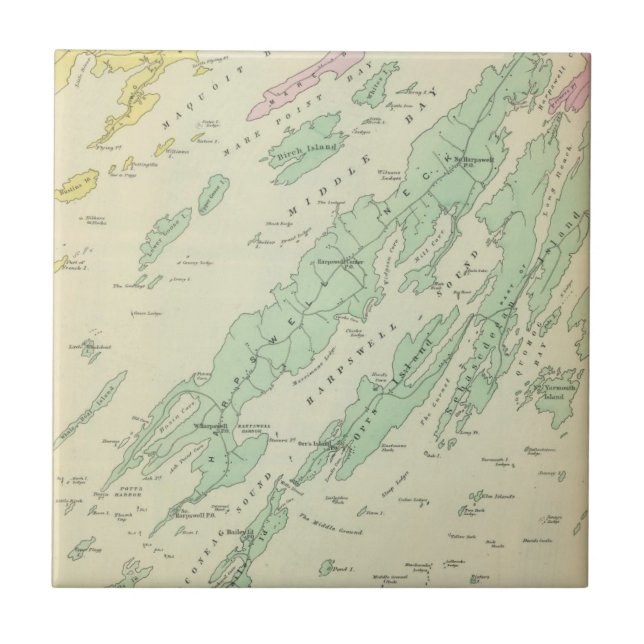 Harpswell närgränsande öar kakelplatta (Framsidan)