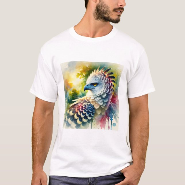 Harpy Eagle 240824AREF108 - Watercolor T Shirt (Framsida)