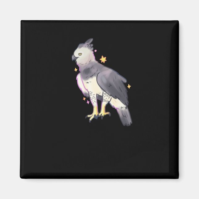 Harpy Eagle Art Sticker Magnet (Framsidan)