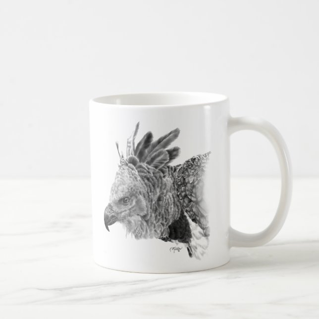 Harpy Eagle Teckning Kaffemugg (Höger)